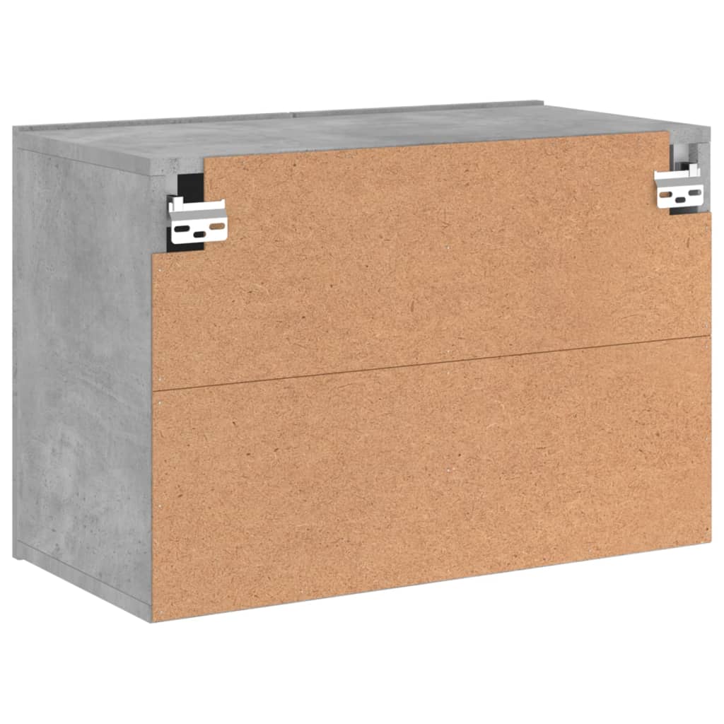 Meuble TV mural gris béton 60x30x41 cm - XIOS