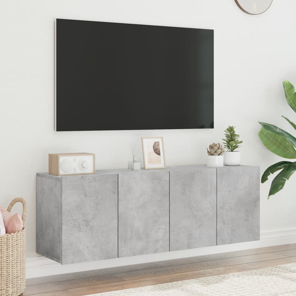 Meubles TV muraux 2 pcs gris béton 60x30x41 cm - XIOS