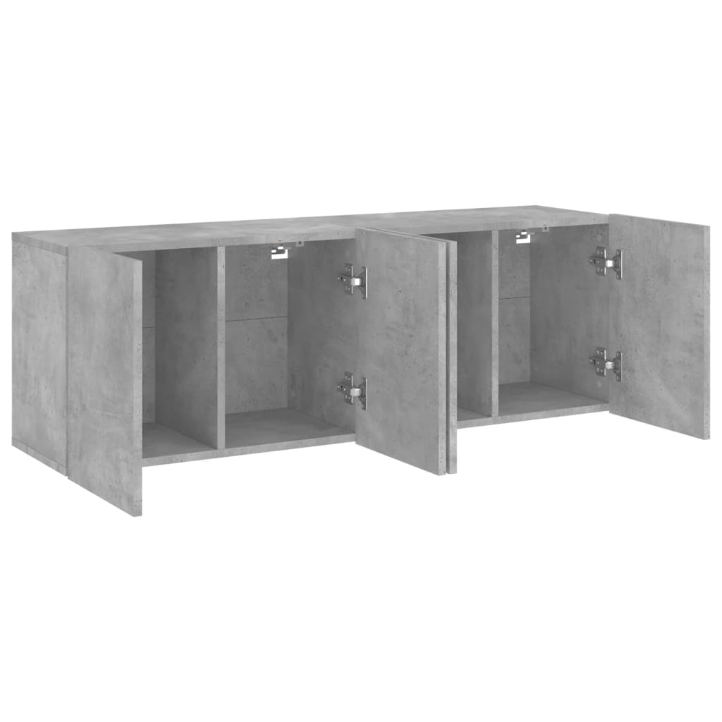 Meubles TV muraux 2 pcs gris béton 60x30x41 cm - XIOS