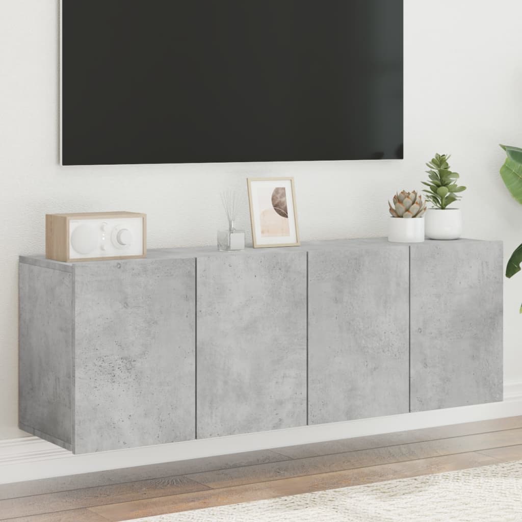 Meubles TV muraux 2 pcs gris béton 60x30x41 cm - XIOS