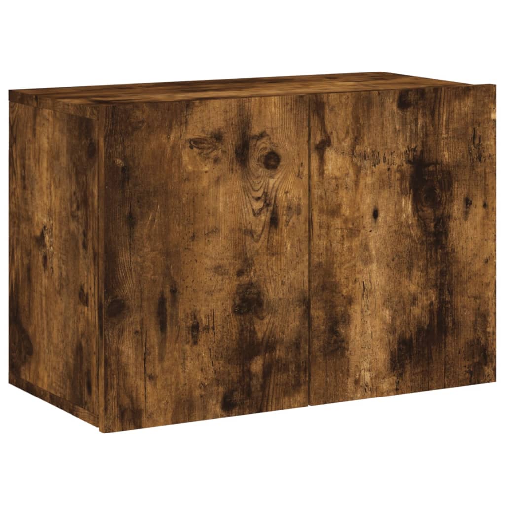 Meuble TV mural chêne fumé 60x30x41 cm - XIOS