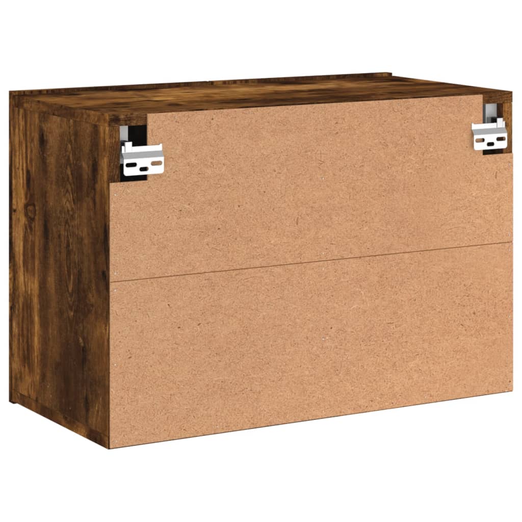 Meuble TV mural chêne fumé 60x30x41 cm - XIOS