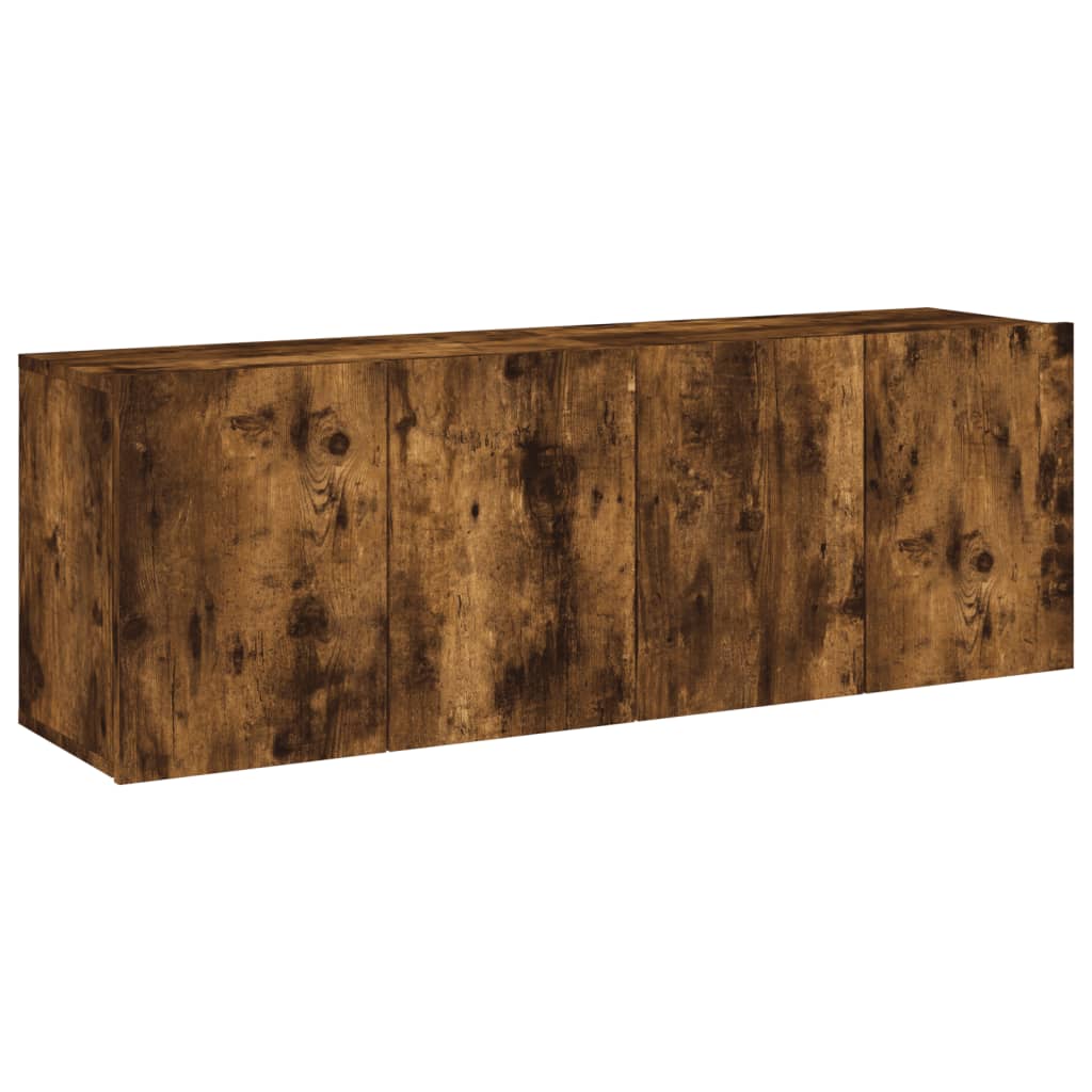Meubles TV muraux 2 pcs chêne fumé 60x30x41 cm - XIOS