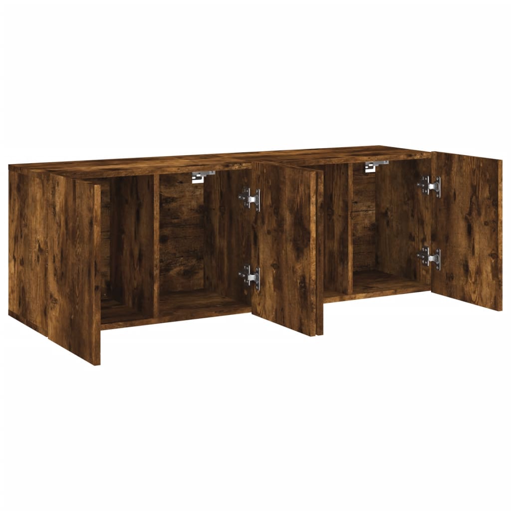 Meubles TV muraux 2 pcs chêne fumé 60x30x41 cm - XIOS
