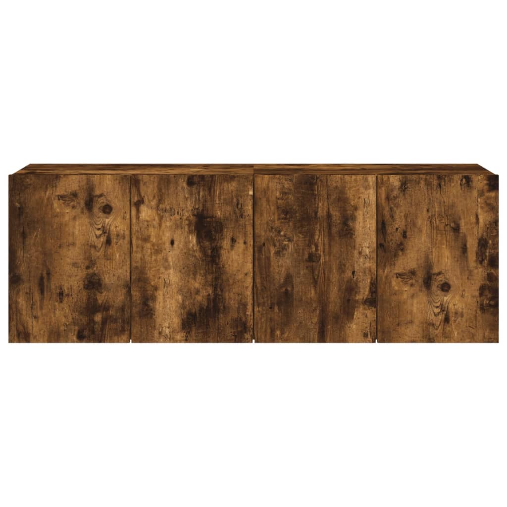 Meubles TV muraux 2 pcs chêne fumé 60x30x41 cm - XIOS