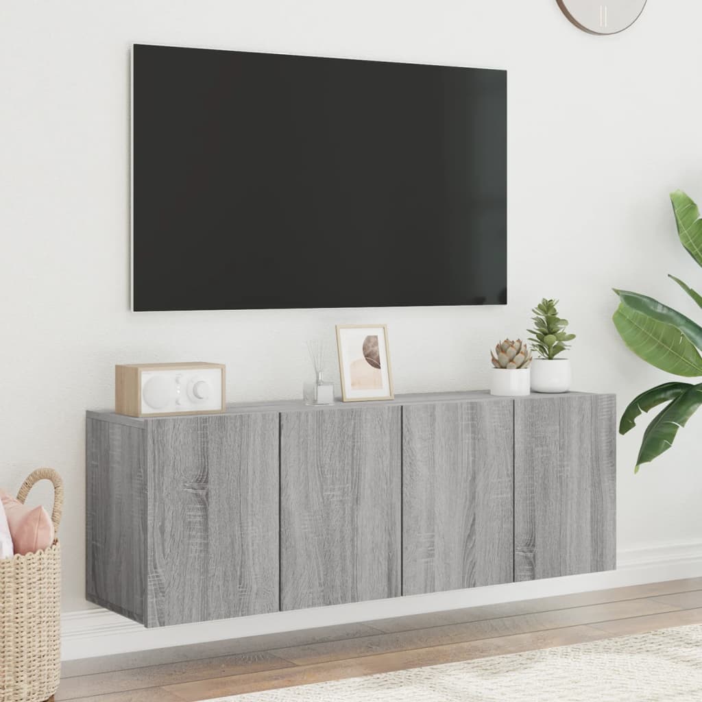 Meubles TV muraux 2 pcs sonoma gris 60x30x41 cm - XIOS