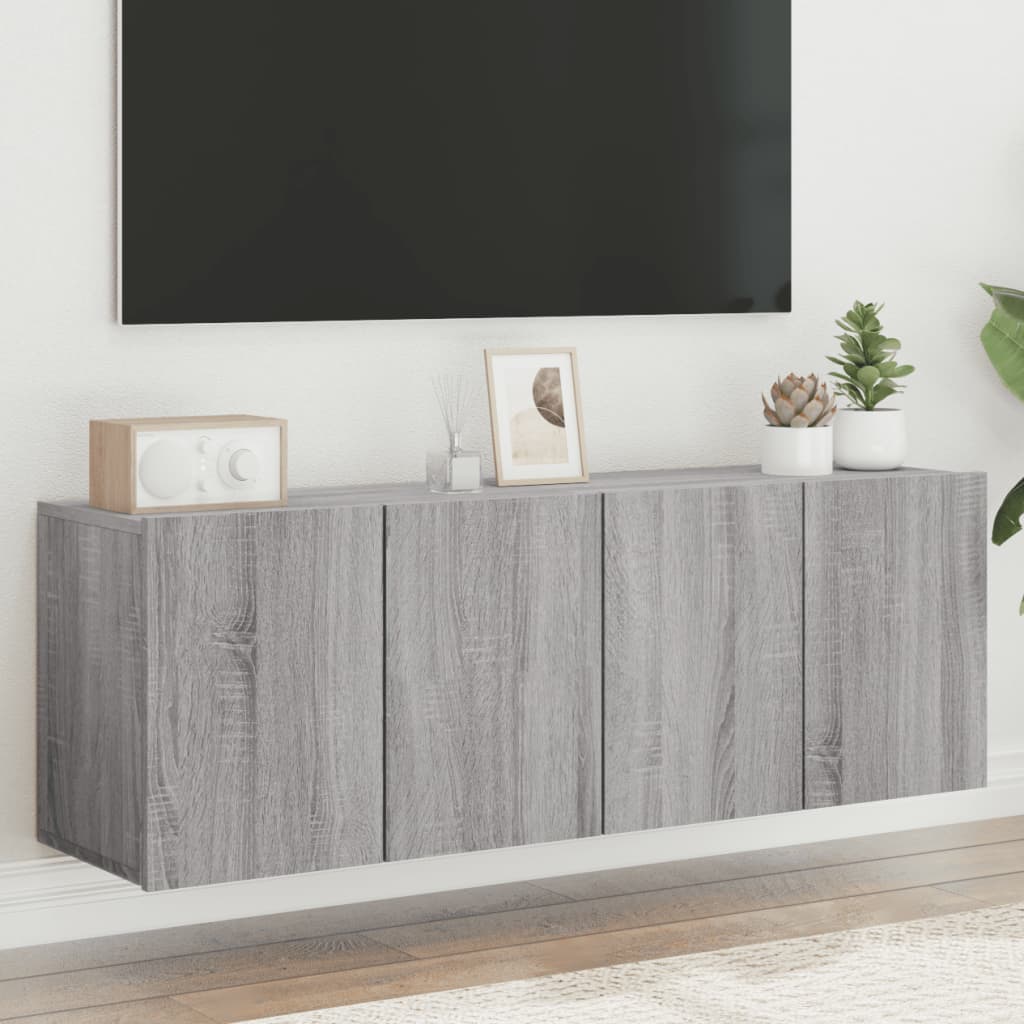 Meubles TV muraux 2 pcs sonoma gris 60x30x41 cm - XIOS
