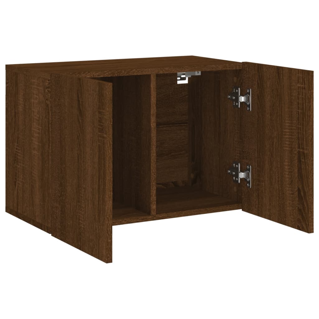 Meuble TV mural chêne marron 60x30x41 cm - XIOS