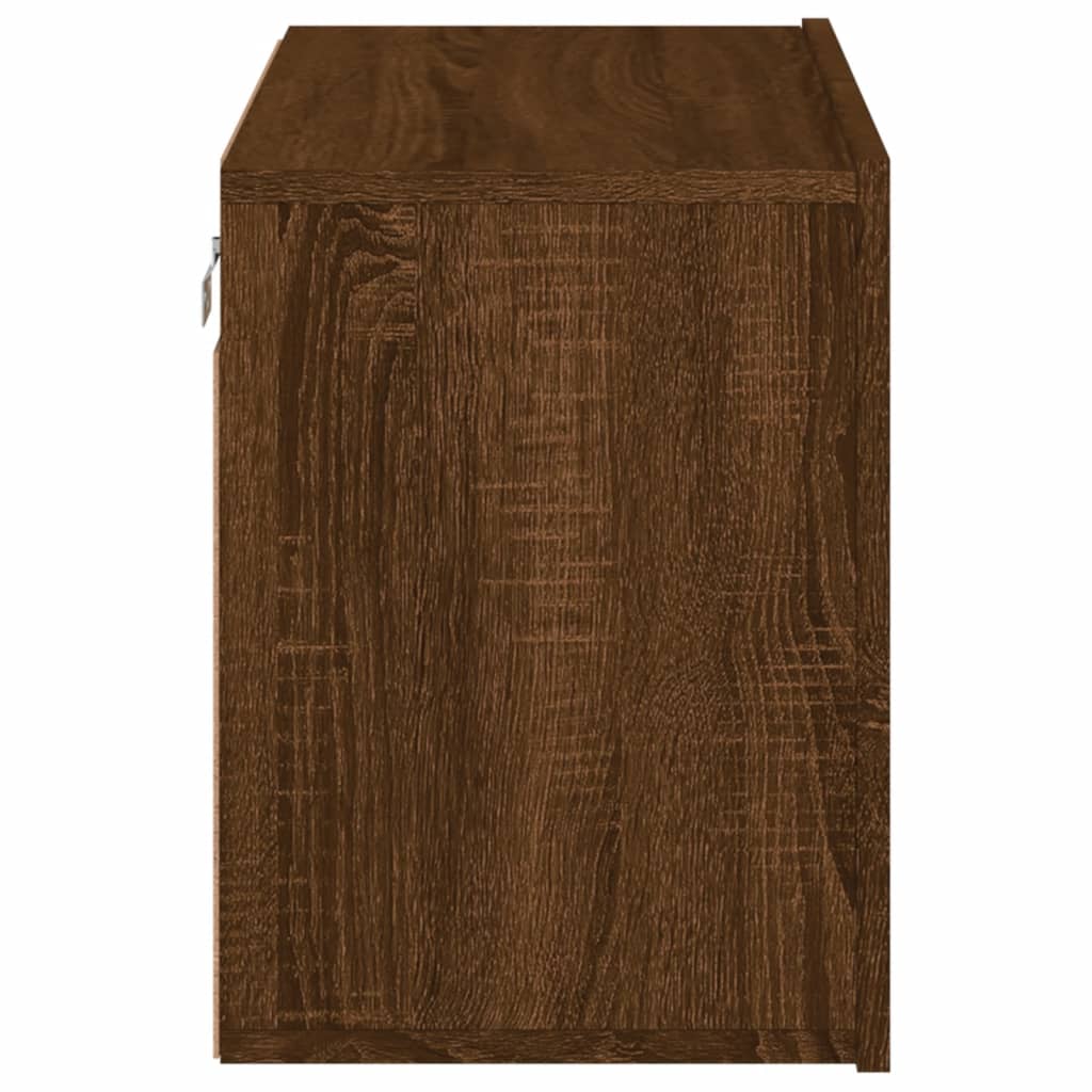 Meuble TV mural chêne marron 60x30x41 cm - XIOS