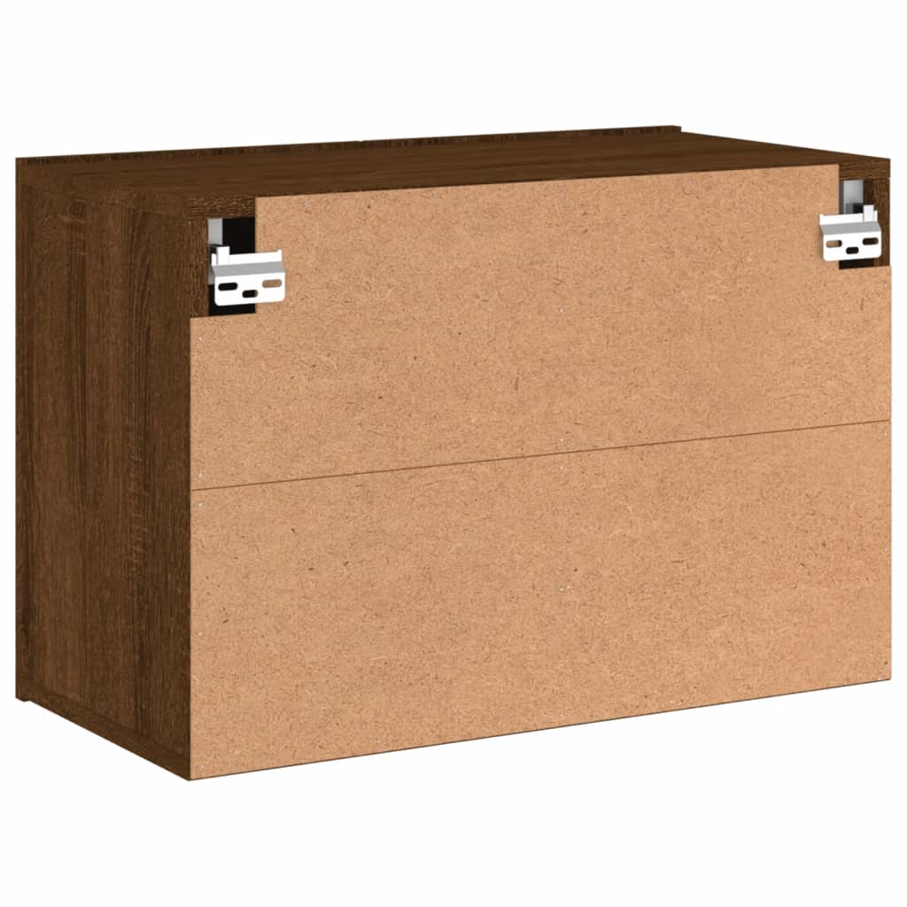 Meuble TV mural chêne marron 60x30x41 cm - XIOS