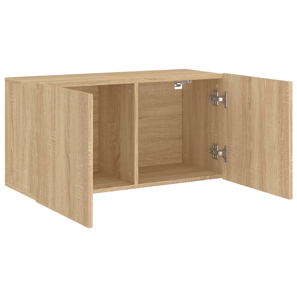 Meuble TV mural chêne sonoma 80x30x41 cm - XIOS
