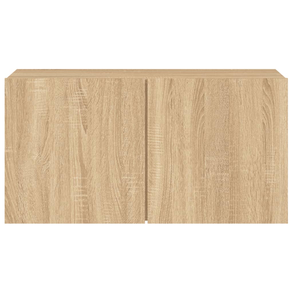 Meuble TV mural chêne sonoma 80x30x41 cm - XIOS