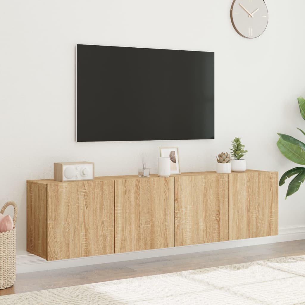 Meubles TV muraux 2 pcs chêne sonoma 80x30x41 cm - XIOS