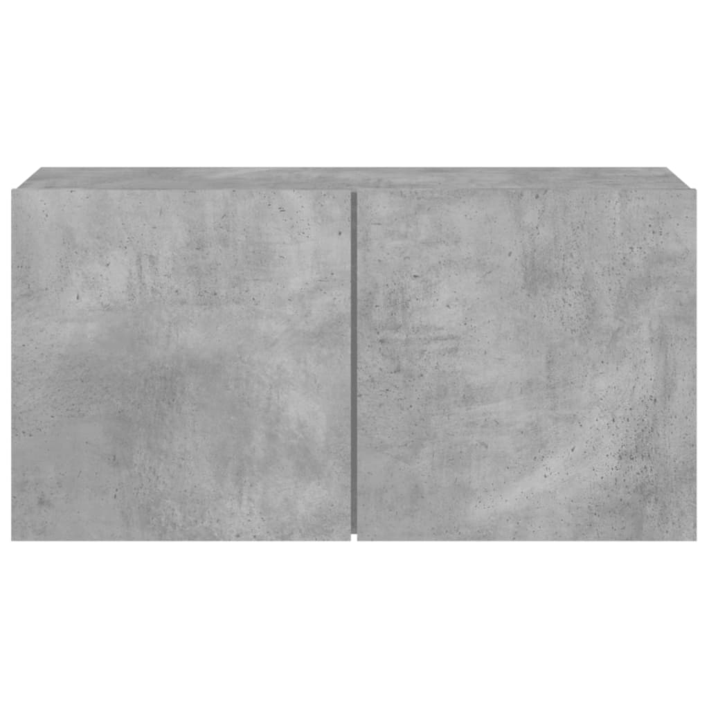 Meuble TV mural gris béton 80x30x41 cm - XIOS