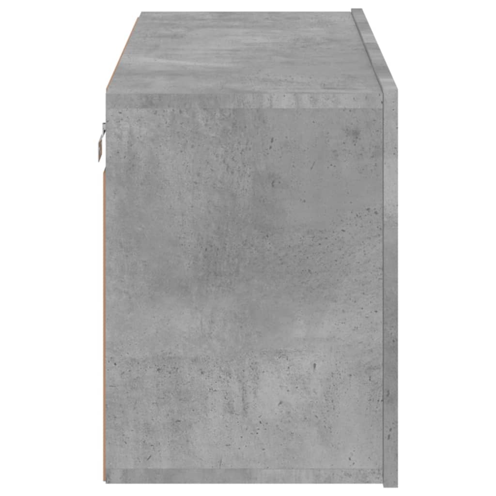 Meuble TV mural gris béton 80x30x41 cm - XIOS