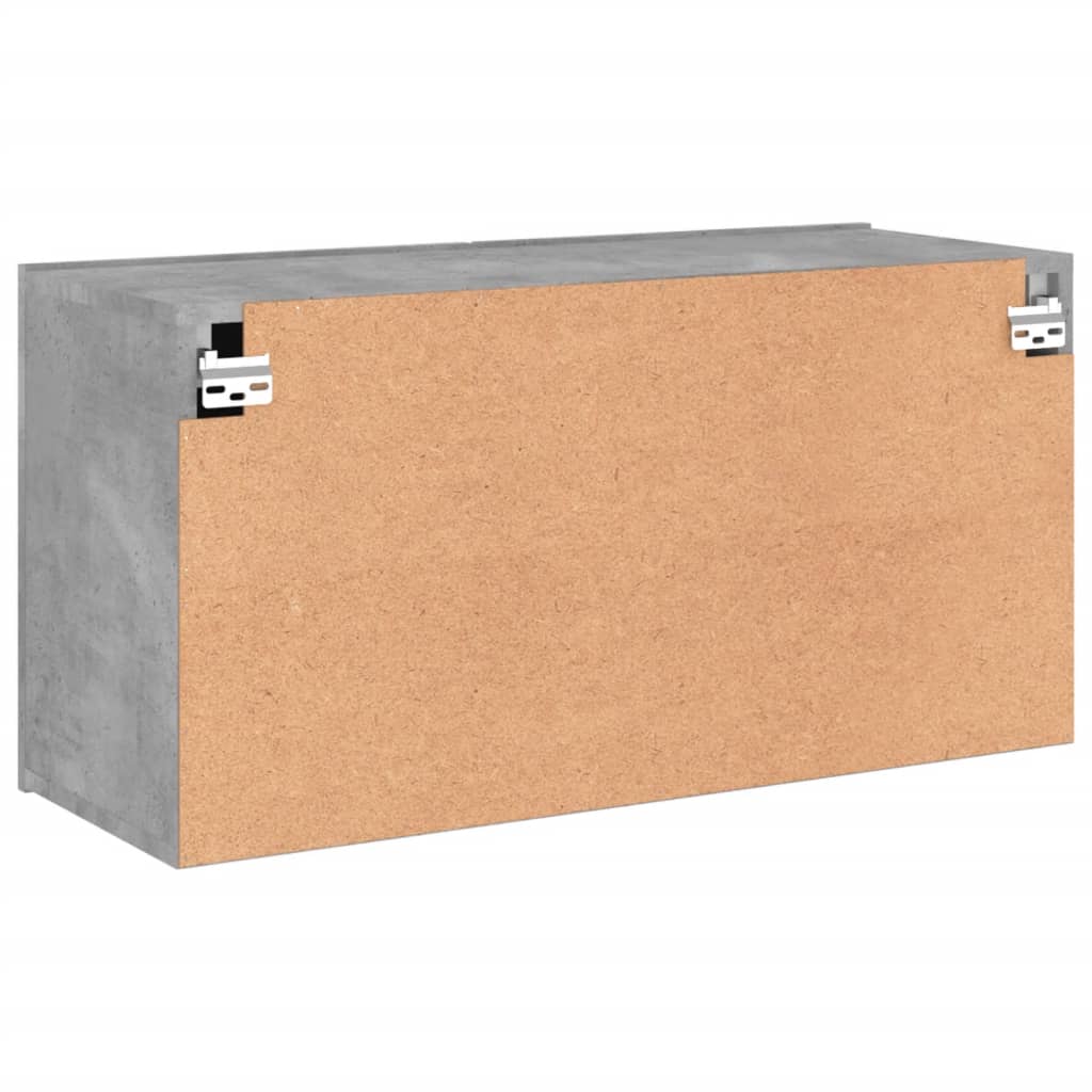 Meuble TV mural gris béton 80x30x41 cm - XIOS