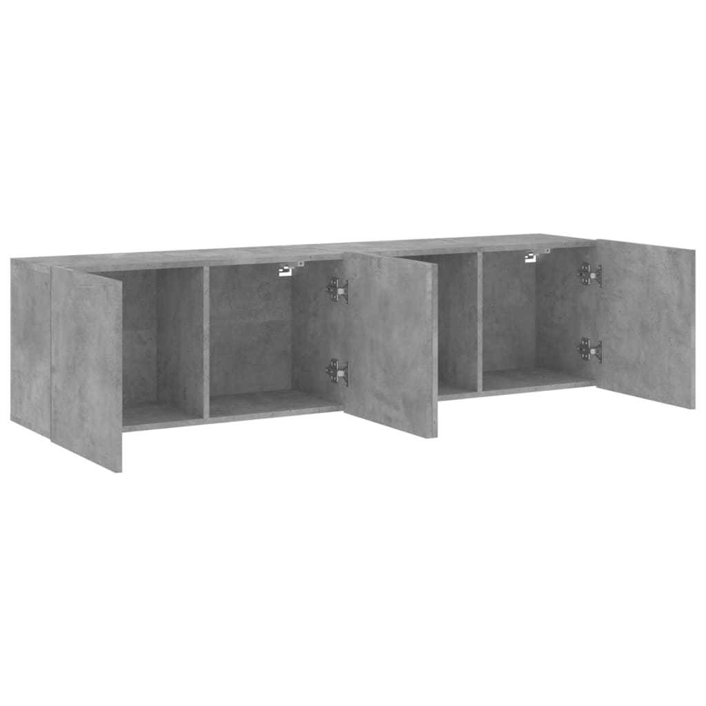 Meubles TV muraux 2 pcs gris béton 80x30x41 cm - XIOS