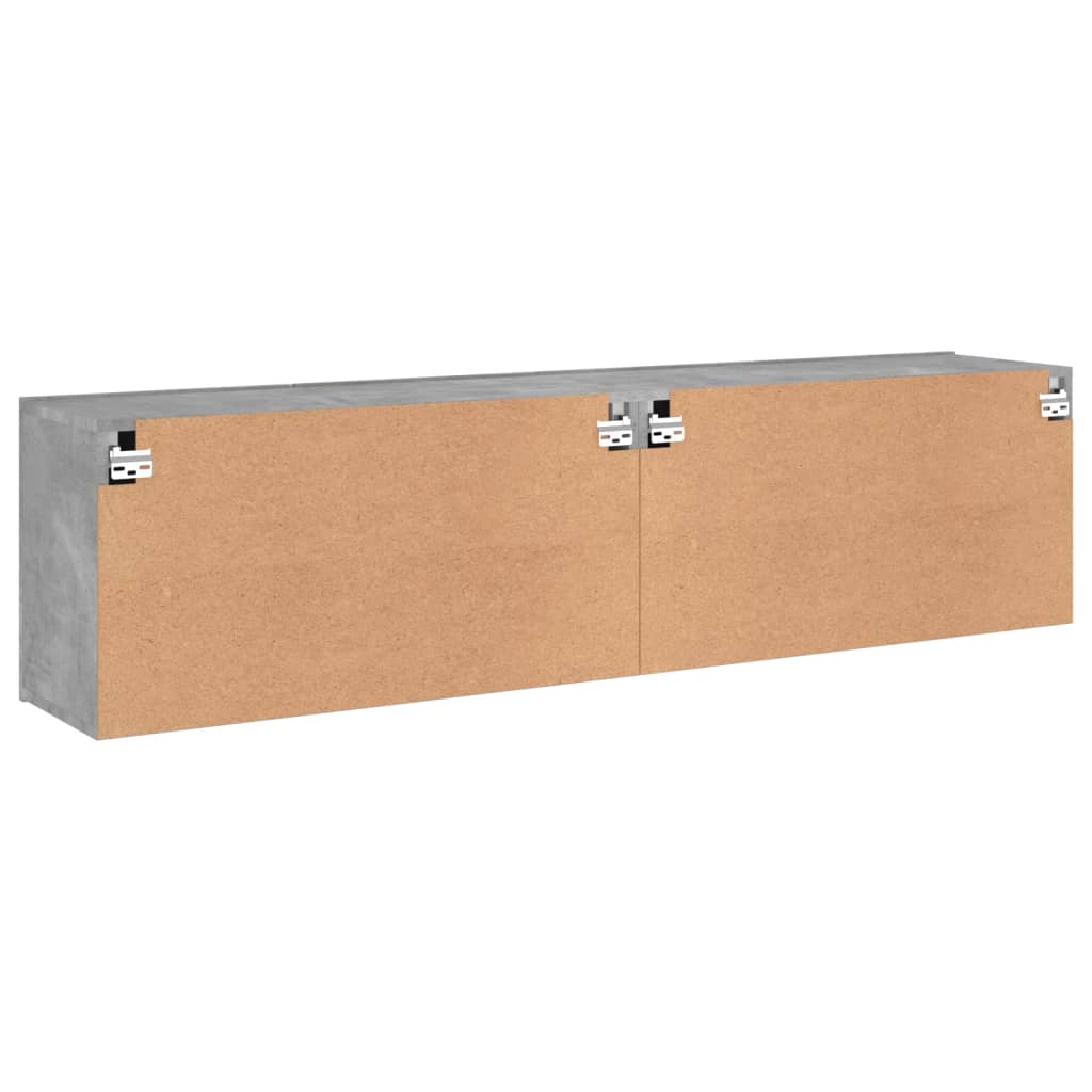 Meubles TV muraux 2 pcs gris béton 80x30x41 cm - XIOS