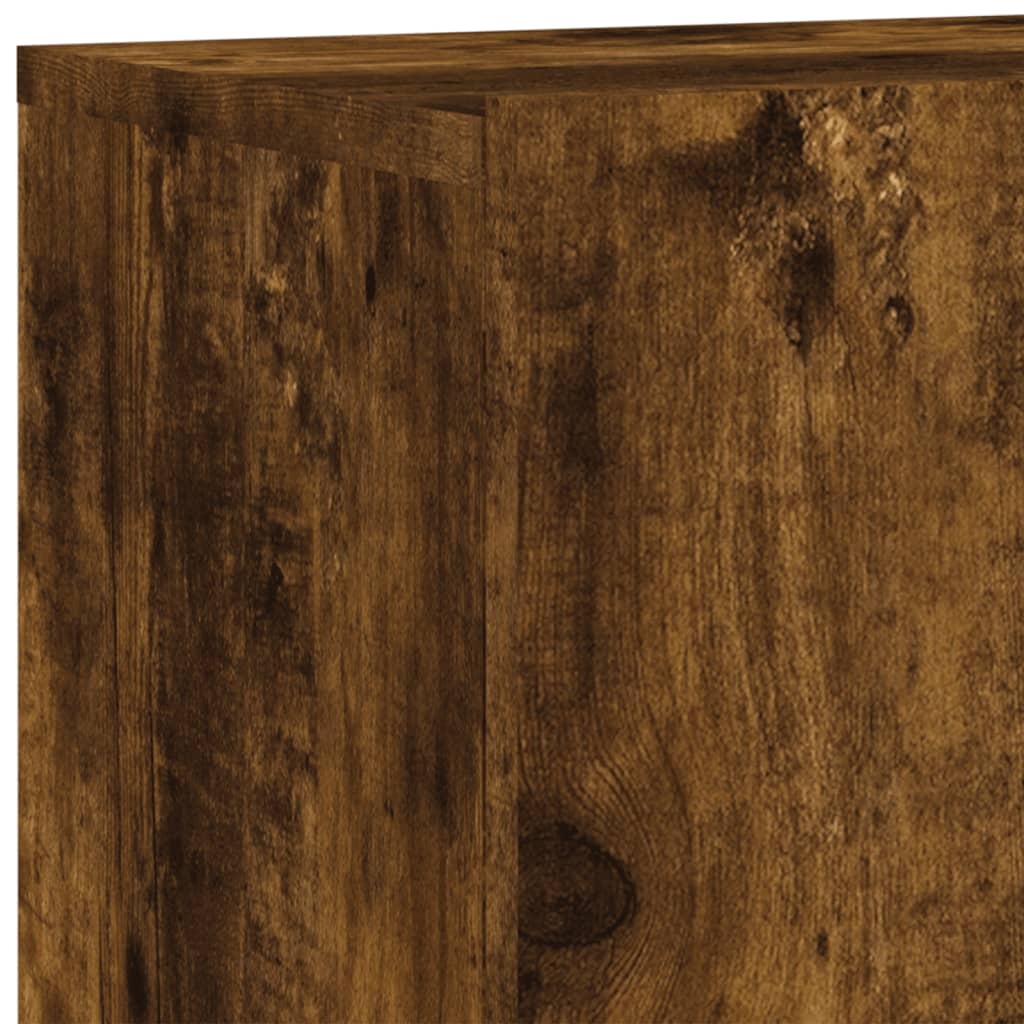 Meuble TV mural chêne fumé 80x30x41 cm - XIOS