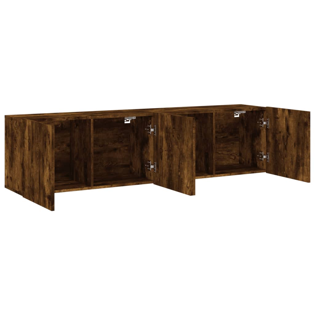 Meubles TV muraux 2 pcs chêne fumé 80x30x41 cm - XIOS