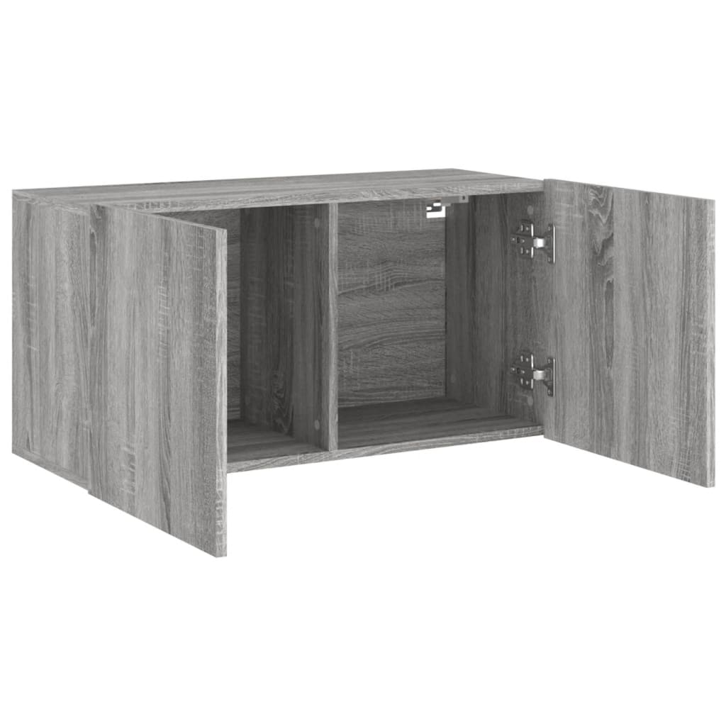 Meuble TV mural sonoma gris 80x30x41 cm - XIOS