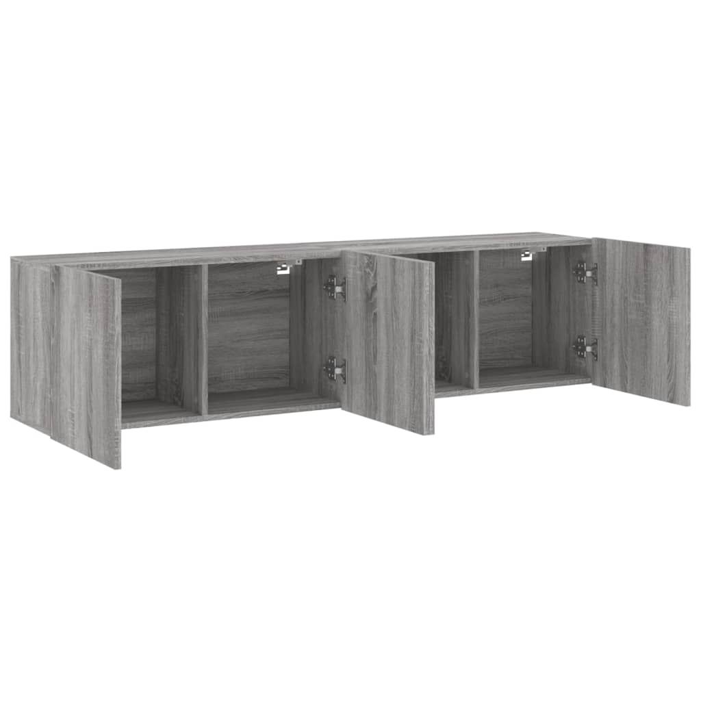 Meubles TV muraux 2 pcs sonoma gris 80x30x41 cm - XIOS