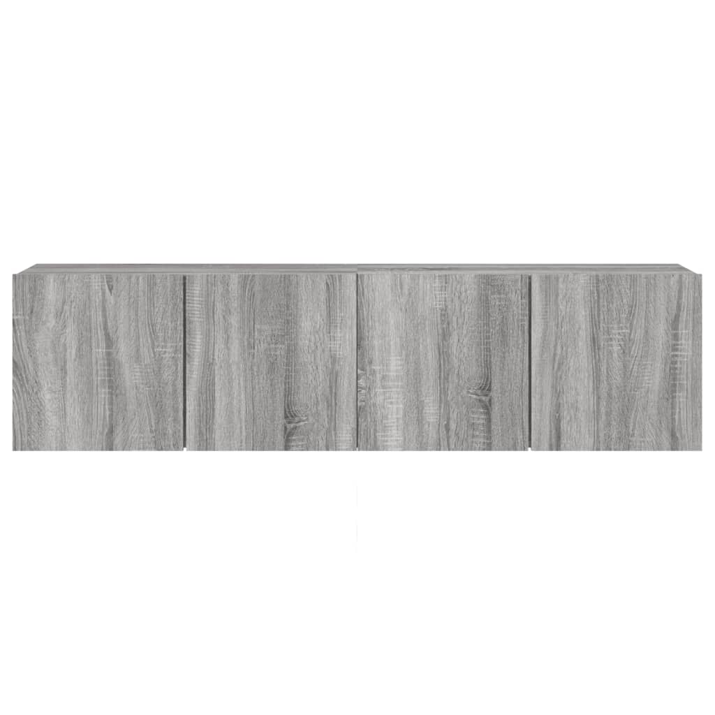 Meubles TV muraux 2 pcs sonoma gris 80x30x41 cm - XIOS