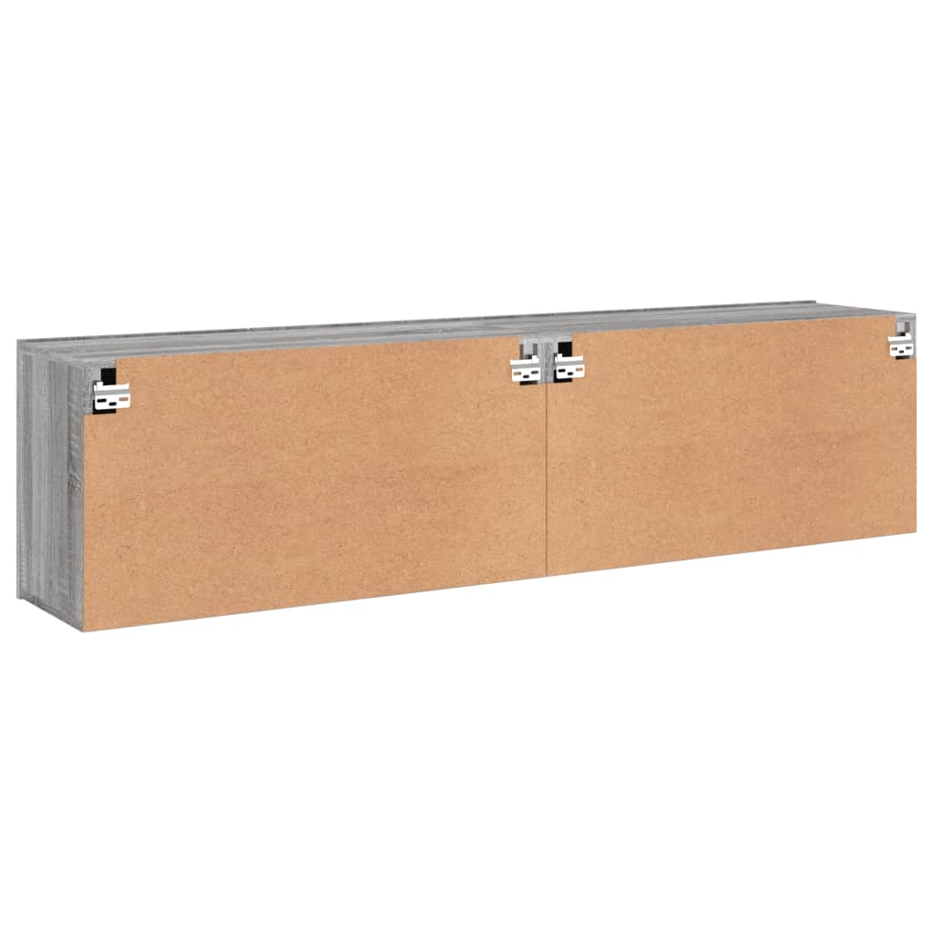 Meubles TV muraux 2 pcs sonoma gris 80x30x41 cm - XIOS