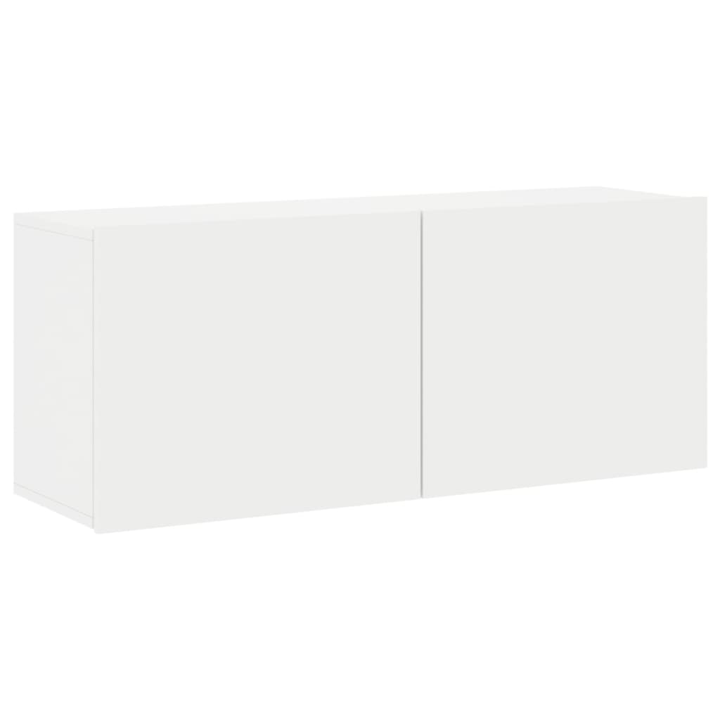 Meuble TV mural blanc 100x30x41 cm - XIOS