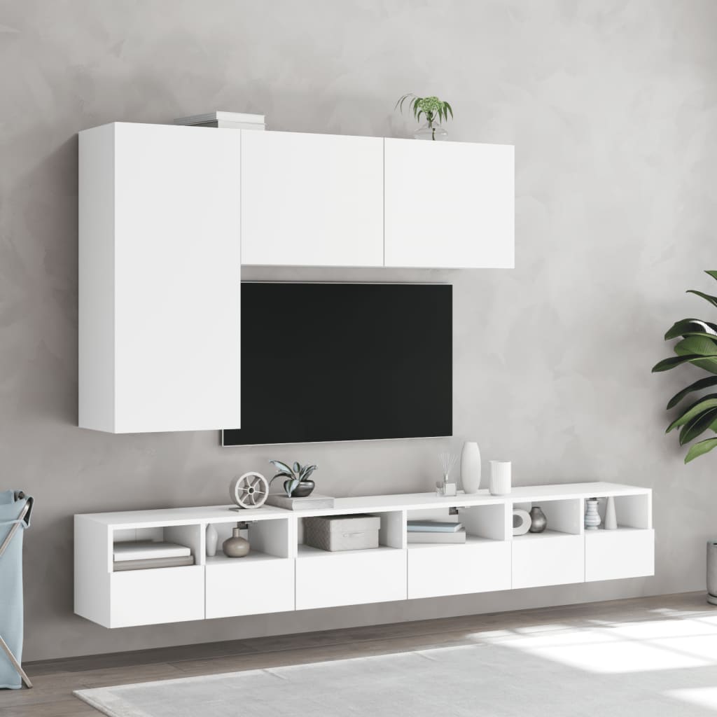 Meuble TV mural blanc 100x30x41 cm - XIOS