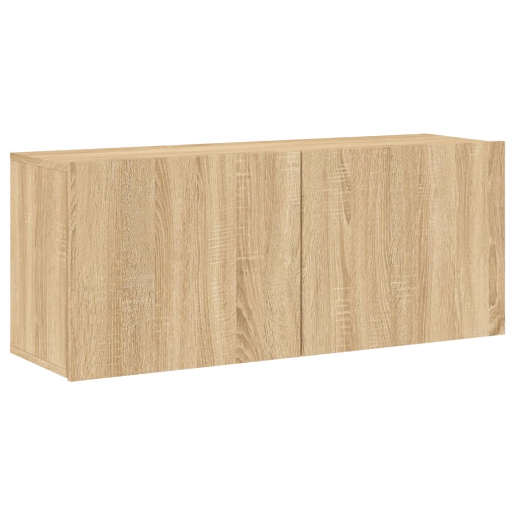 Meuble TV mural chêne sonoma 100x30x41 cm - XIOS
