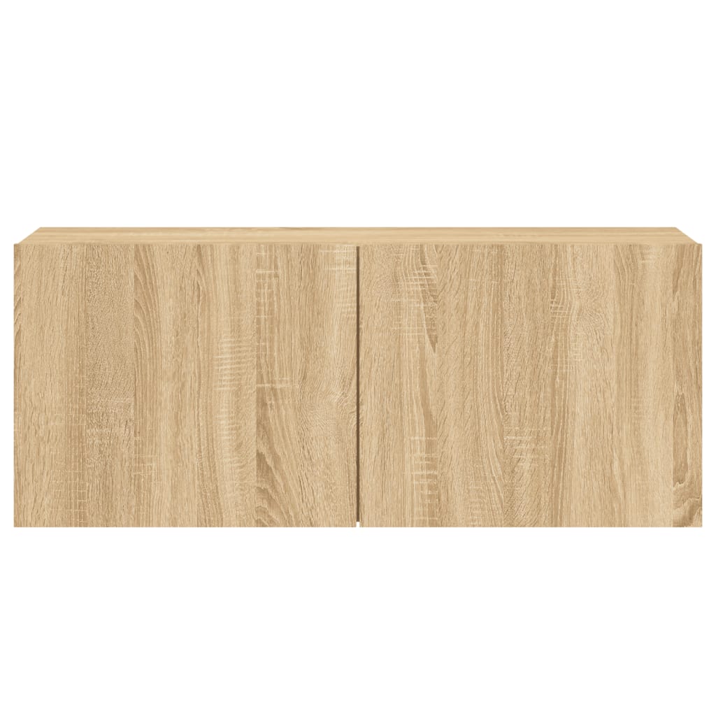 Meuble TV mural chêne sonoma 100x30x41 cm - XIOS