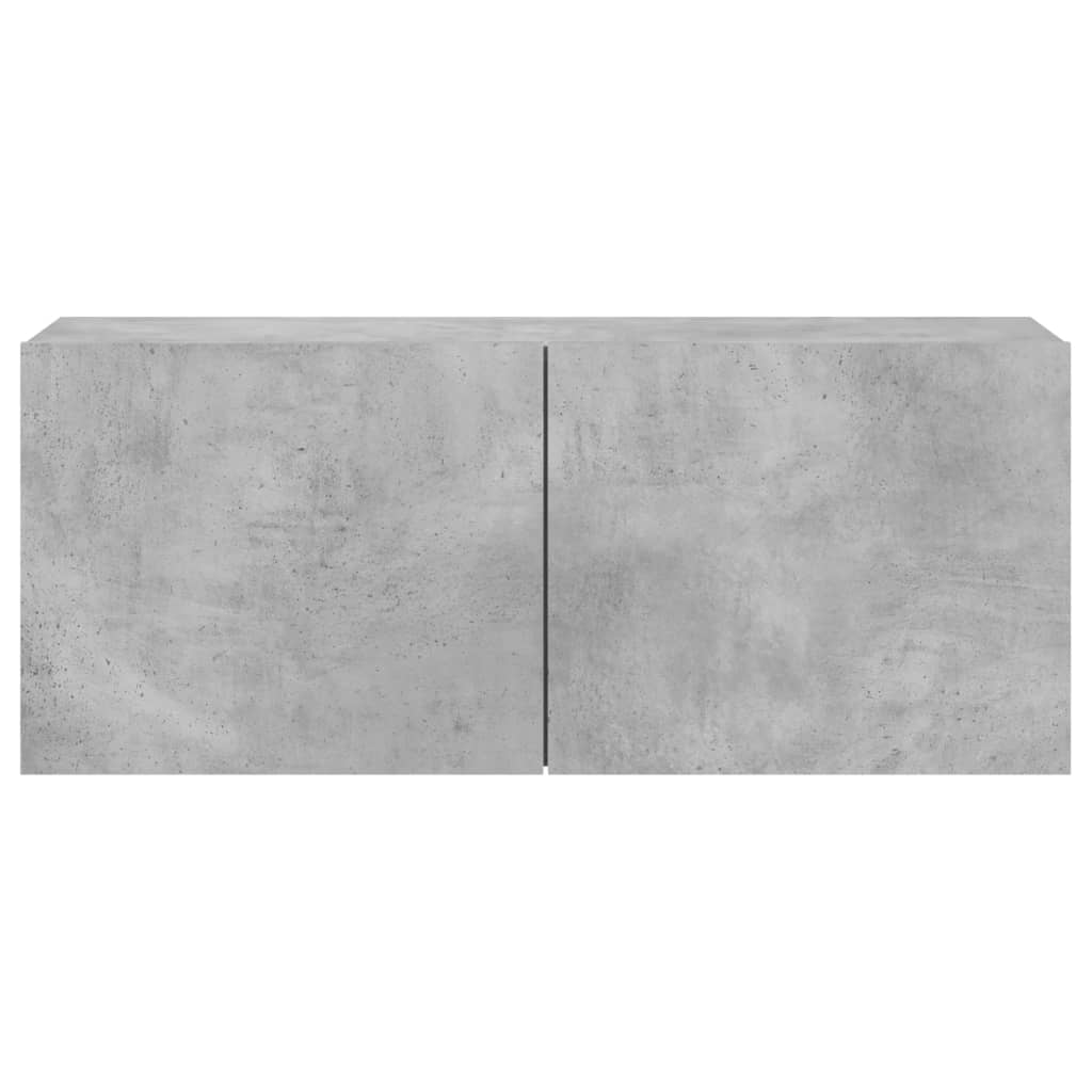 Meuble TV mural gris béton 100x30x41 cm - XIOS