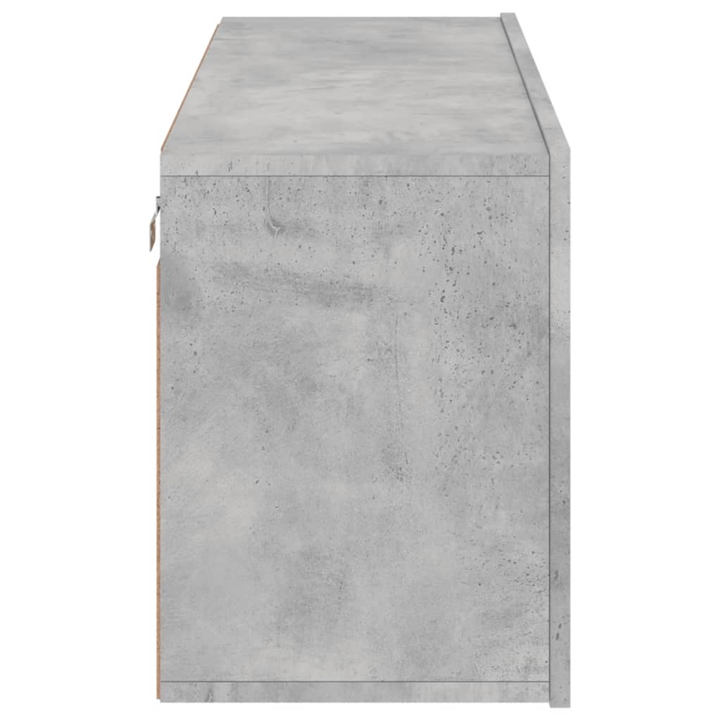 Meuble TV mural gris béton 100x30x41 cm - XIOS