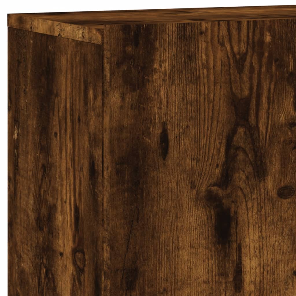 Meuble TV mural chêne fumé 100x30x41 cm - XIOS