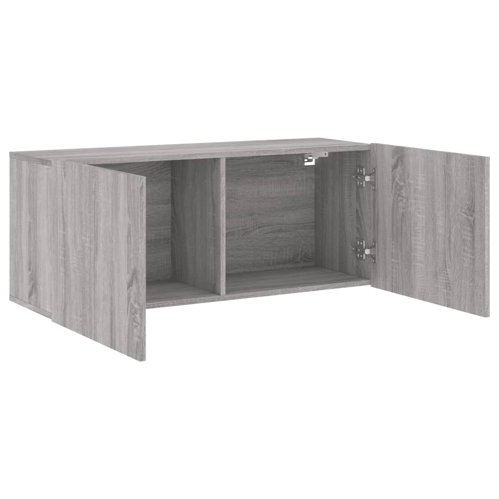 Meuble TV mural sonoma gris 100x30x41 cm - XIOS