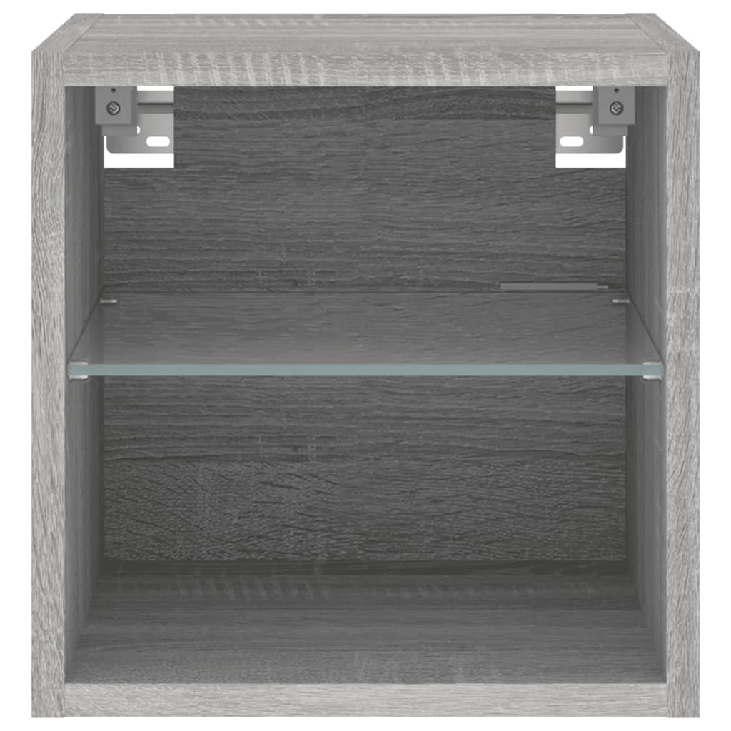 Meuble TV mural avec lumières LED sonoma gris 30x28,5x30 cm - XIOS