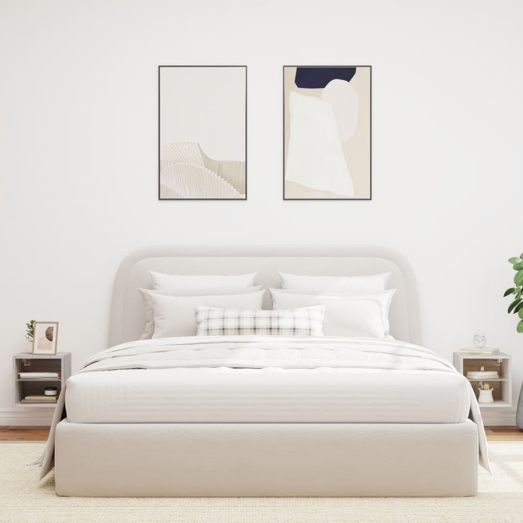 Meubles TV muraux et lumières LED 2pcs sonoma gris 30x28,5x30cm - XIOS