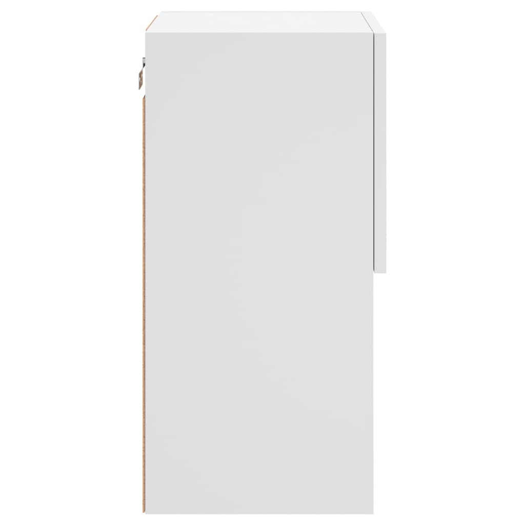 Meubles TV avec lumières LED 2 pcs blanc 30,5x30x60 cm - XIOS