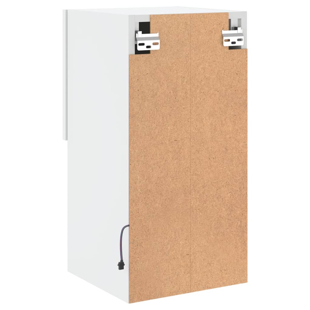 Meubles TV avec lumières LED 2 pcs blanc 30,5x30x60 cm - XIOS