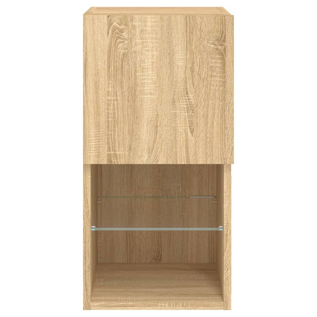 Meubles TV avec lumières LED 2 pcs chêne sonoma 30,5x30x60 cm - XIOS
