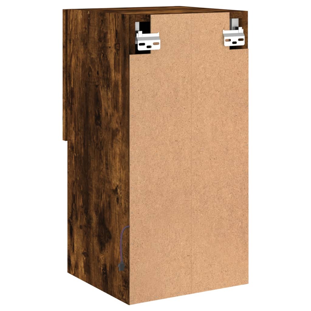Meubles TV avec lumières LED 2 pcs chêne fumé 30,5x30x60 cm - XIOS