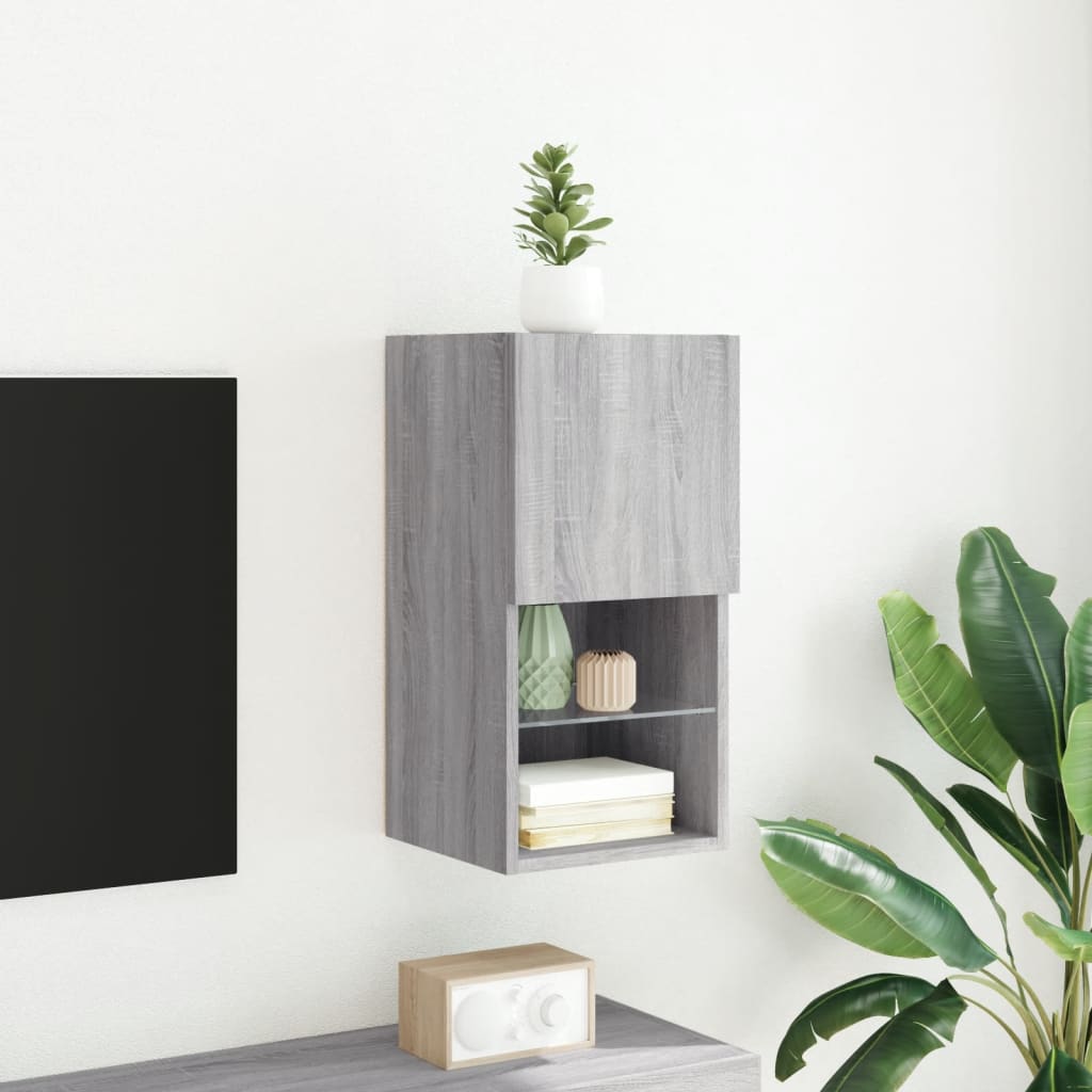 Meuble TV avec lumières LED sonoma gris 30,5x30x60 cm - XIOS