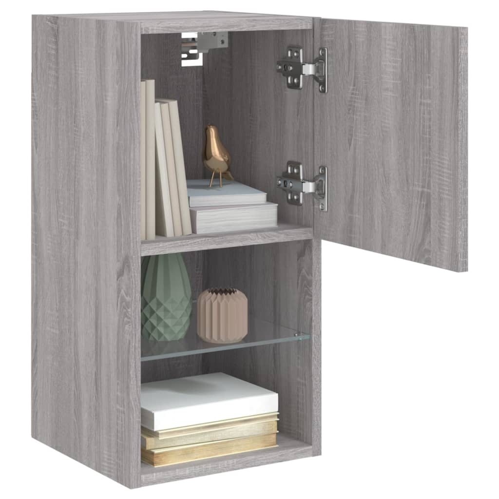 Meuble TV avec lumières LED sonoma gris 30,5x30x60 cm - XIOS