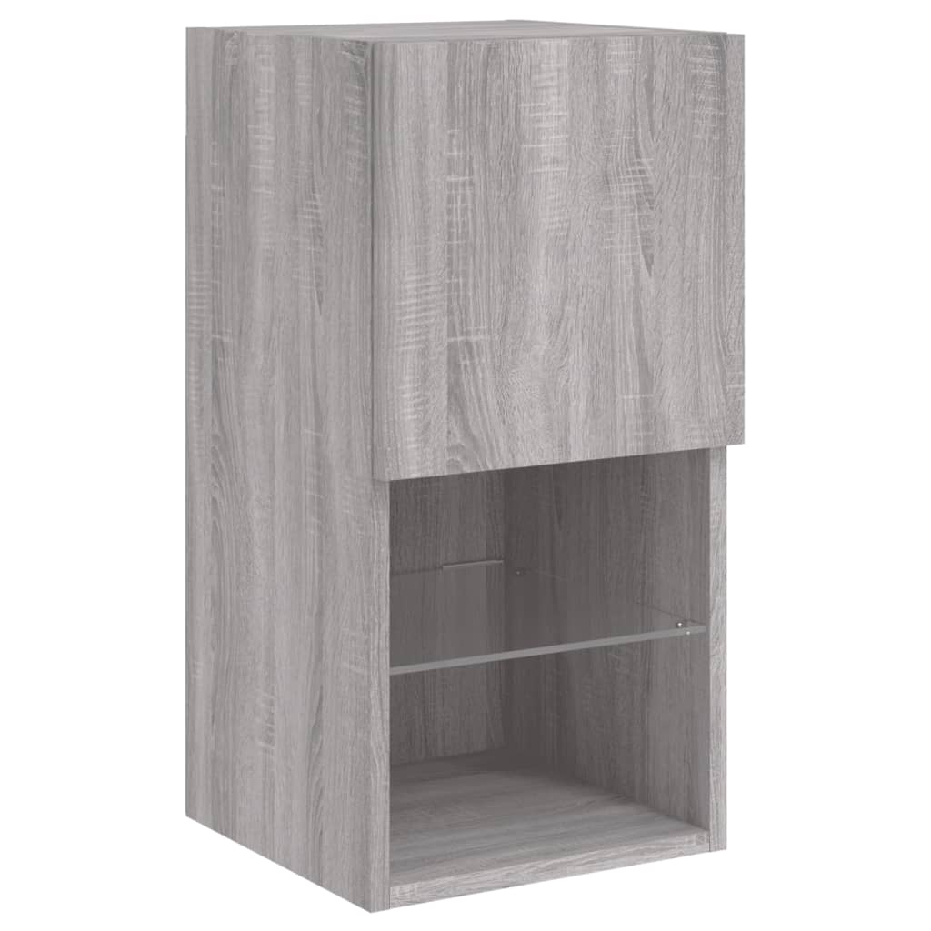 Meuble TV avec lumières LED sonoma gris 30,5x30x60 cm - XIOS