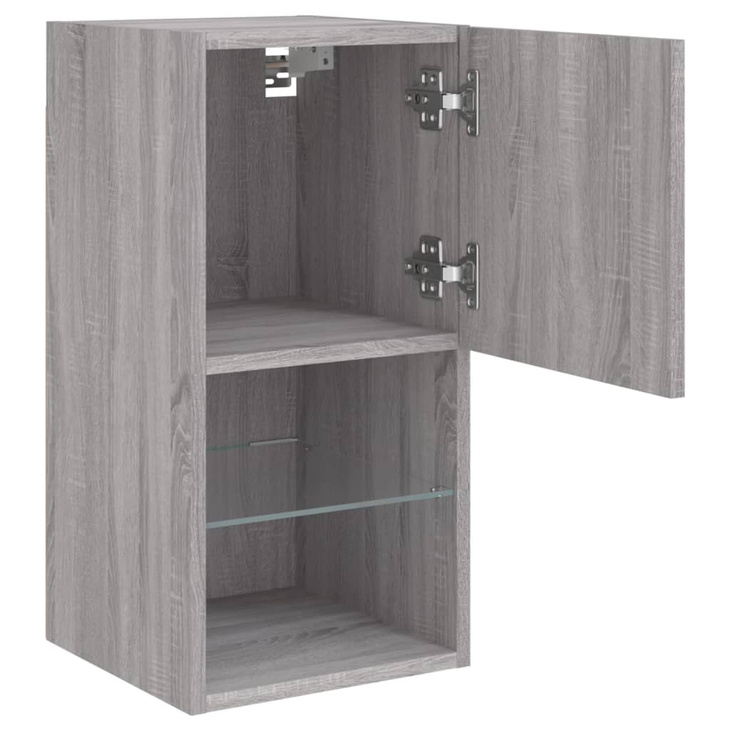 Meuble TV avec lumières LED sonoma gris 30,5x30x60 cm - XIOS