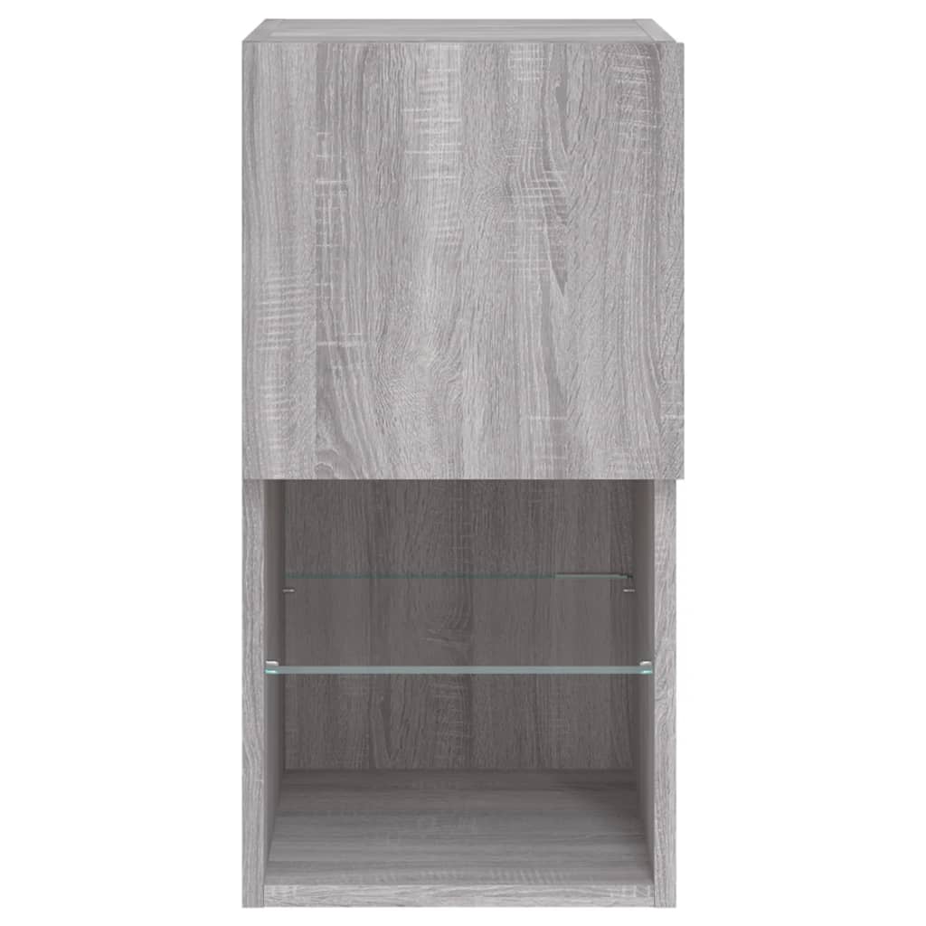 Meuble TV avec lumières LED sonoma gris 30,5x30x60 cm - XIOS