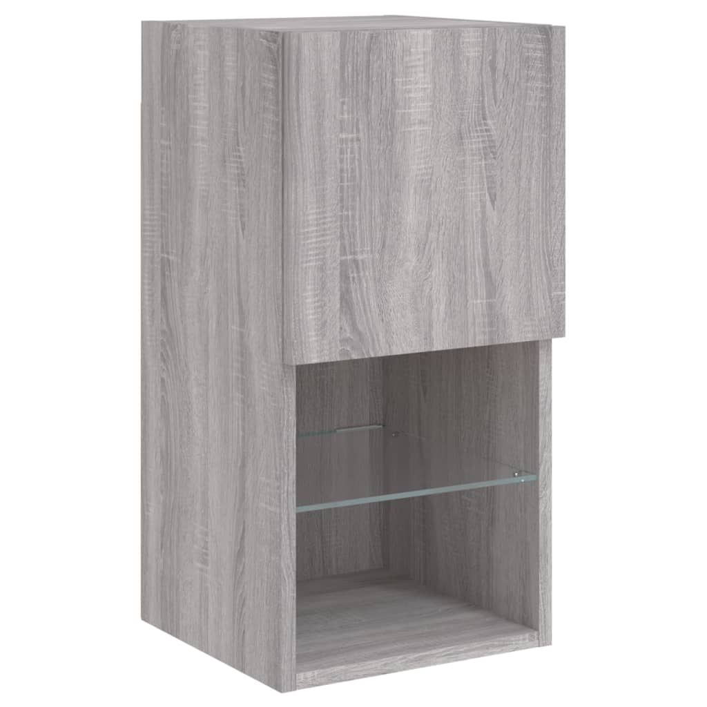Meubles TV avec lumières LED 2 pcs sonoma gris 30,5x30x60 cm - XIOS
