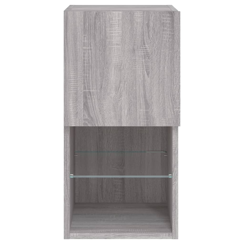 Meubles TV avec lumières LED 2 pcs sonoma gris 30,5x30x60 cm - XIOS