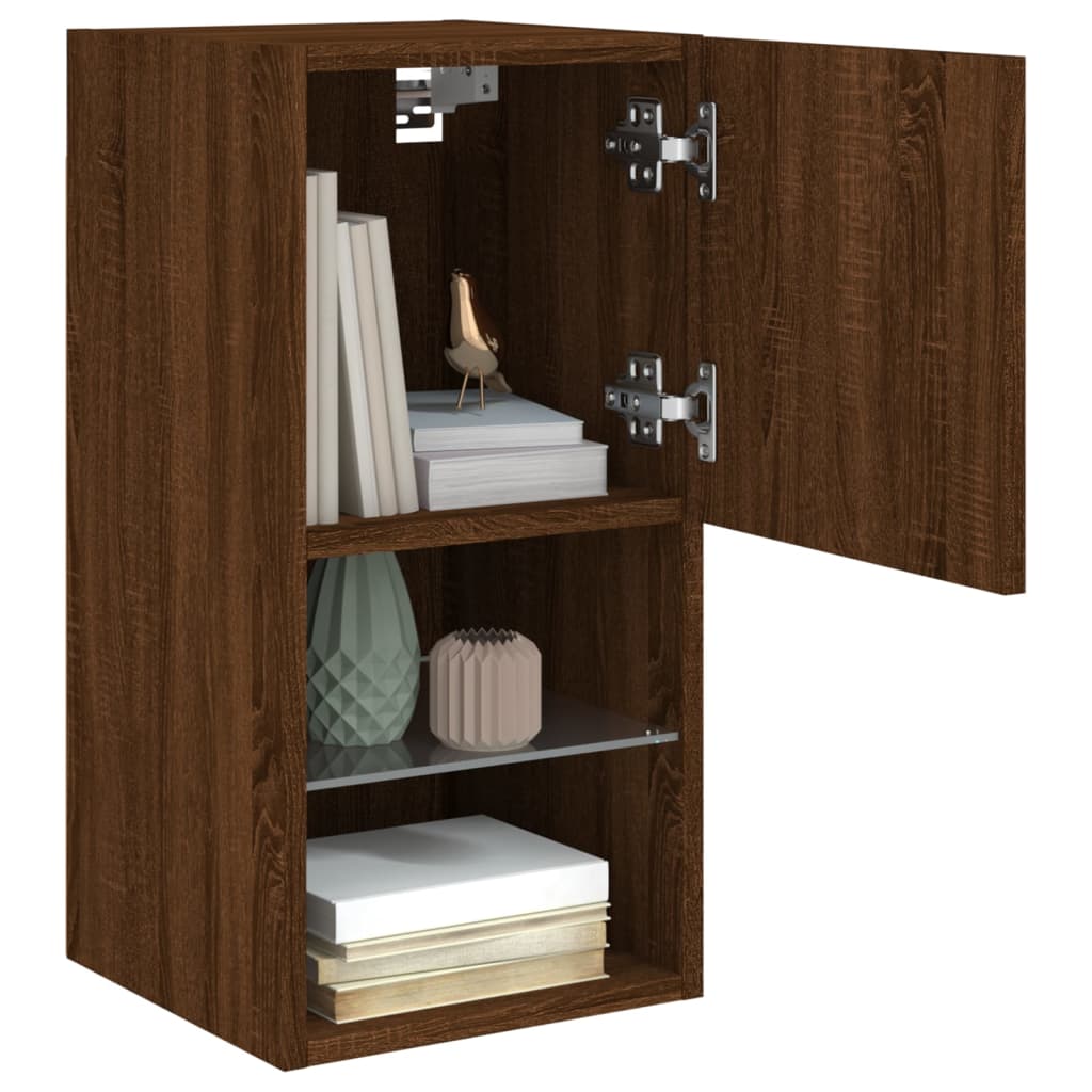 Meuble TV avec lumières LED chêne marron 30,5x30x60 cm - XIOS